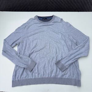 Ted Baker Gray Lightweight Crewneck Sweater Sz 7 (3XL)